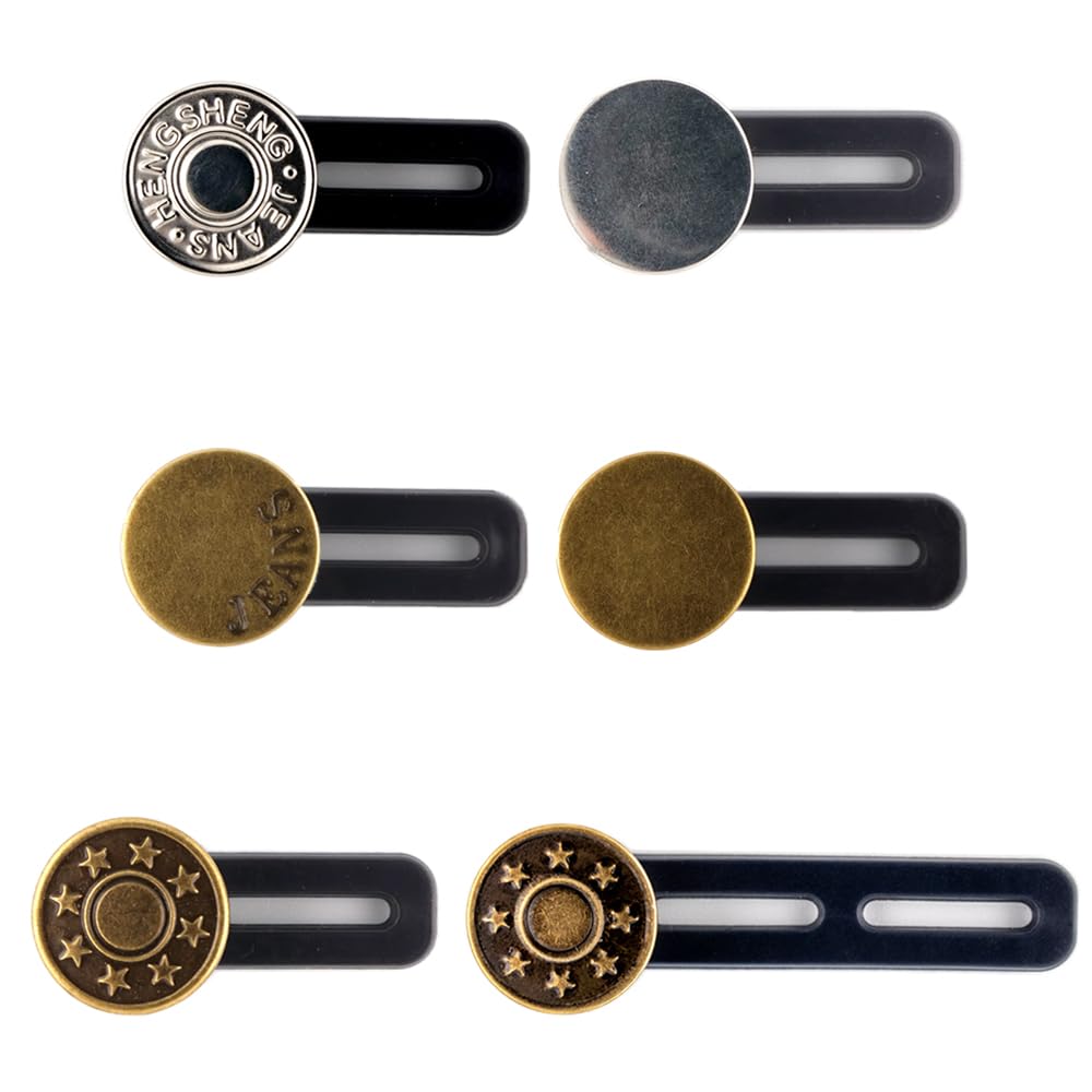 6 Pcs Jeans Button Extender Set - Flexible Waist Extenders - Instant Waistband Expansion for Men and Women - by Mobi Lock-picture-18