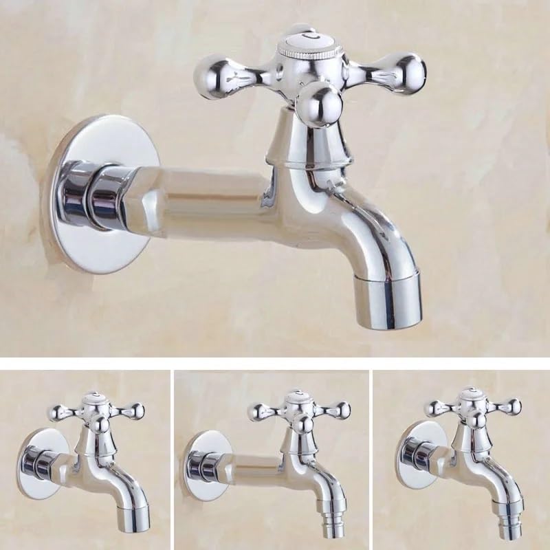 Robinet de cuisine mural chrome poli ZH1YFD au design épuré et durable