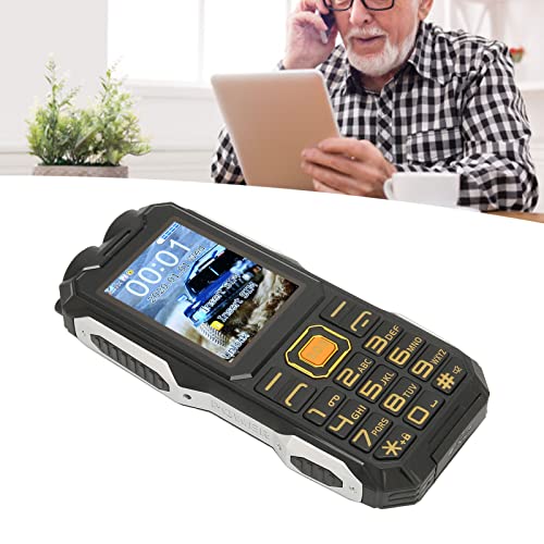 Multifunktionell 2G Mobil för Seniorer med 16800mAh Batteri - Svart