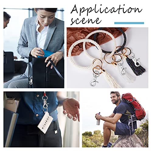 Image of GORGECRAFT 20Pcs Trigger Snap Hooks 360 Degree Swivel Lobster Clasps Clips Silver Heavy Duty Alloy Snaps Hook for Pet Cages Chains Keychain Lanyard Carabiner DIY Jewellery Making Crafts Findings