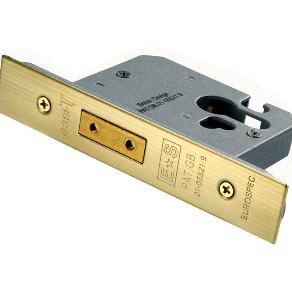 Loops Pvd 76Mm Euro Profile Deadlock - Polished Brass - Bs En 12209 Security Lock