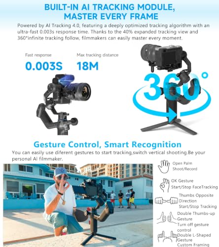 Image of FeiyuTech SCORP Mini 3 Pro Kit 3-Axis Camera Stabilizer,Built-in AI Track,All in One Handheld Gimbal for Mirrorless, Pocket Camera,Action Camera, Phone, 2KG Payload