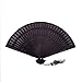 Sonnenscheinschuhe® Schwarzer Fächer Handfächer 20cm Sandelholz Fächer Holz Flamenco schwarz