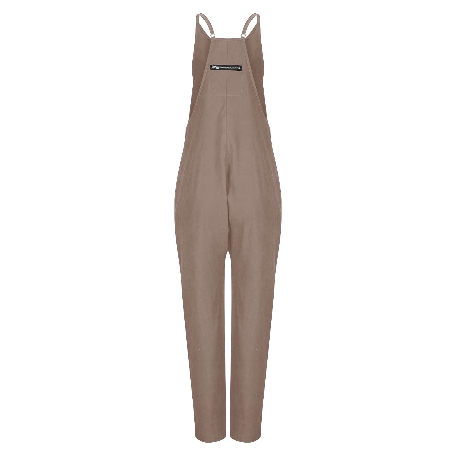 Tutina Donna Sportiva Salopette da Tuta Casual Donna Salopette Premaman Tuta Estiva Donna Tuta Intera Jumpsuit Donna Senza Maniche Playsuit Tuta a Gamba Larga con Tasche da Spiaggia