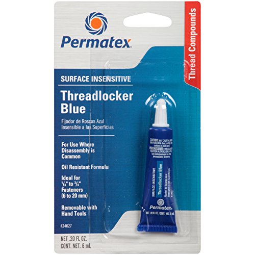Image of Permatex 24027-6PK Surface Insensitive Threadlocker Blue, 0.20 oz. (Pack of 6)