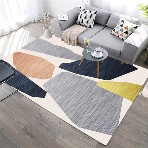 Tapis chambre à coucher gris 180x250cm grand format moderne et simple