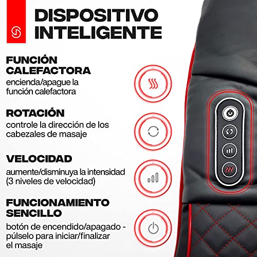 Essy Masajeador Cervical y Espalda Masajeador de Cuello y Hombros Maseajor Cervical y Espalda Masaje Cervical Shiatsu Masajes Espalda Cervicales (EU plug) - imagen 5