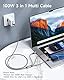 RAVIAD 100W USB C auf Multi USB Kabel [2M] 3 in 1 Ladekabel mit E-Mark Chip Schnellladekabel USB C auf USBC[100W]+Micro[10W]+Lightning[27W] für iPhone 15/14, Galaxy S24/S23, MacBook Pro/Air, Pad