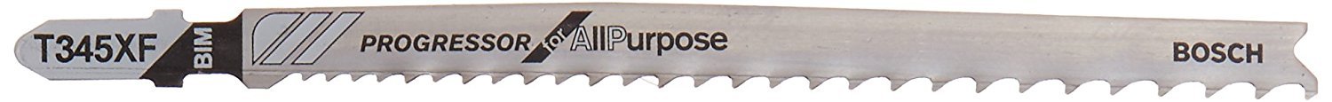 Lames de scie sauteuse Bosch T345 X F pour couper le bois incrusté