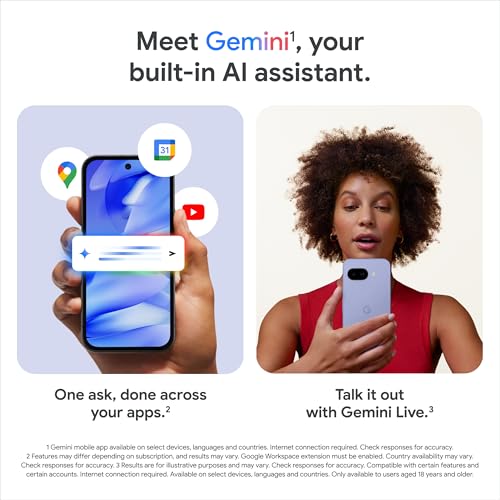 Image of Google Pixel 9a, 128GB, Iris - Unlocked (Renewed)