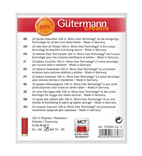 Gutermann Set de Hilos: Sew-All: 10 x 100 m: Colores Brillantes miniatura 3