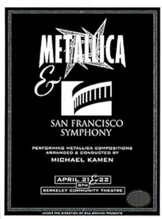 Metallica San Francisco Symphony 1999 S&M Concert Program Programme Michael Kamen Berkeley
