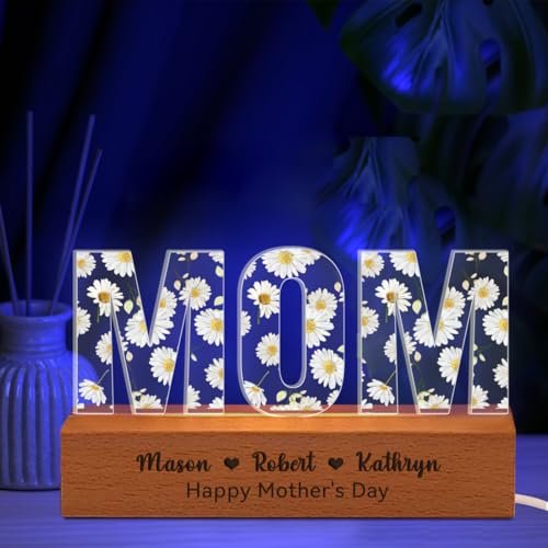 Lámpara de Mesa LED Acrílica Personalizada para Mamá miniatura 5