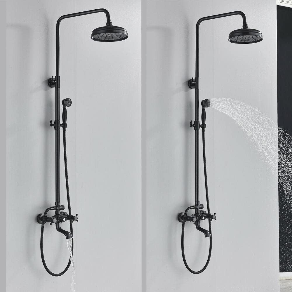 Robinet de douche mécanique et ensemble 8 pouces pour rénovation salle de bain - 7