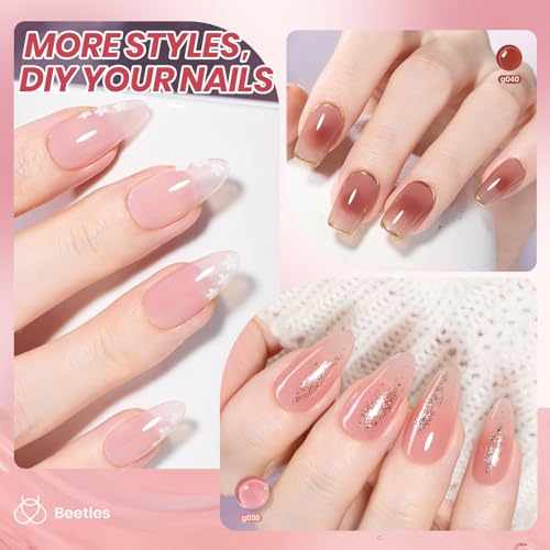 Image of Beetles Jelly Gel Nail Polish Set, 6 Colors Neutral Fall Gel Polish Kit