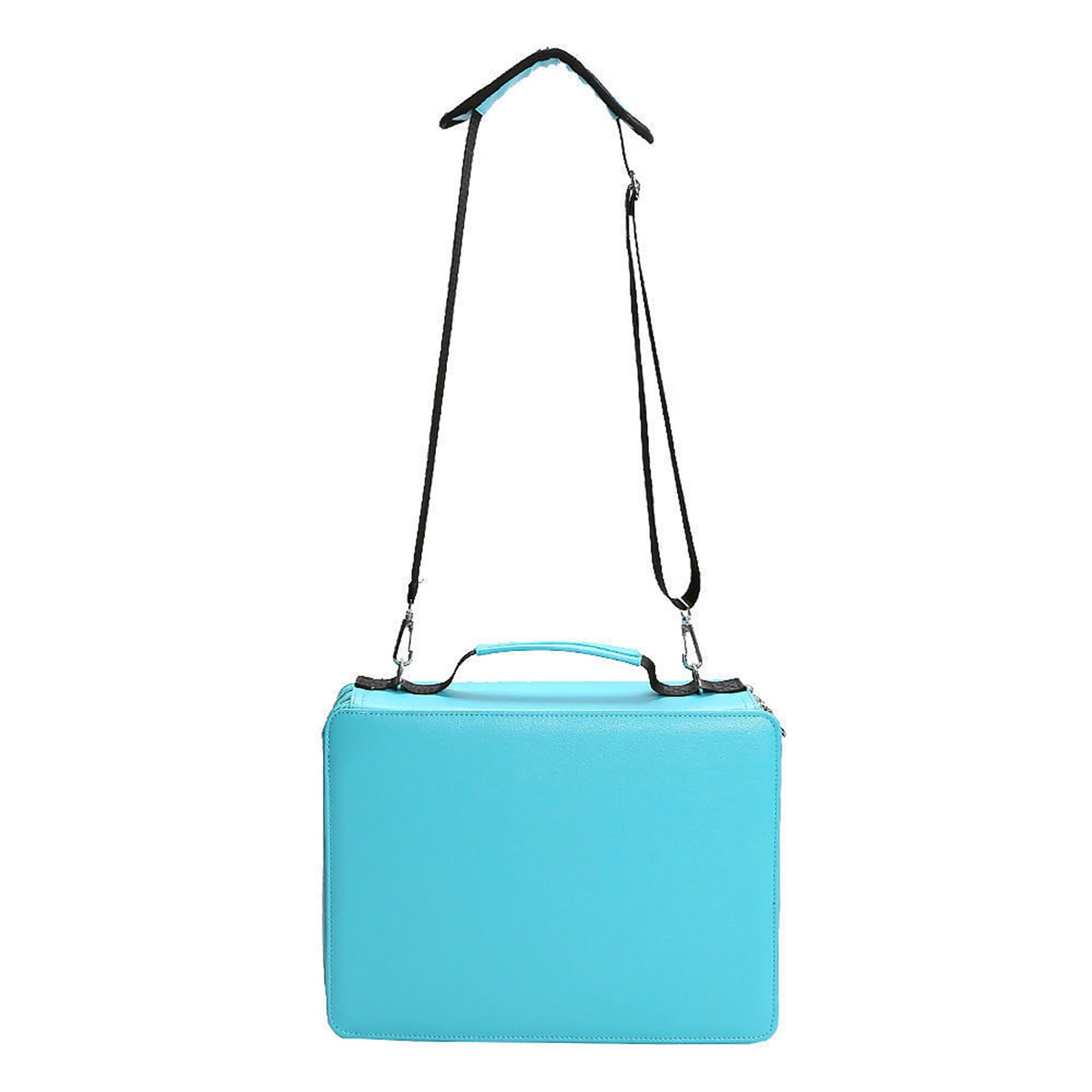 168/224 slot grande custodia in pelle per pennarelli con tracolla multistrato, borsa per il trasporto di penne organizer per penne resistenti, Verde, 168 holes