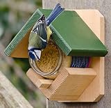 CJ Wildlife 983331215 Gartenvögel-Erdnussbutterhaus aus FSC-Holz mit Erdnussbutter