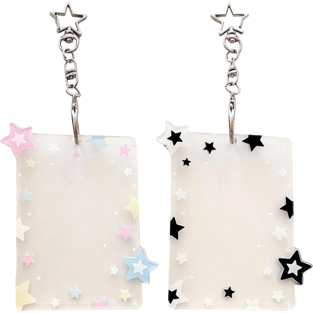 Fituenly As Shown 2Pcs Photocard Holder Id Badge Holder Cartoon Card Cover For Storing Album Idol Card Credit Id Bank Cards