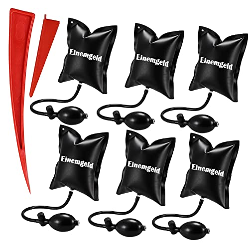 6 Stück Quadratisch Montagekissen, Universal-Pumpkeil Air Wedge Pump Tragendes Gewicht von 300KG, Luftkissenheber Fenstermontage für die Türfensterinstallation und Autoreparatur Montagehilfe Cover