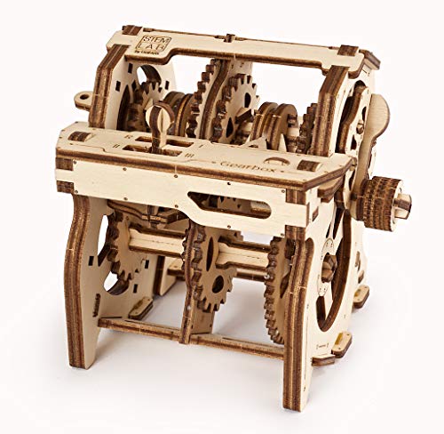 Ugears Stem Gearbox Model Kit - Creative Wooden Model Kits For Adults, Teens And Children - Diy Mechanical Science Kit For Self Assembly - Unique Educational And Engineering 3D Puzzles With App #TOP1