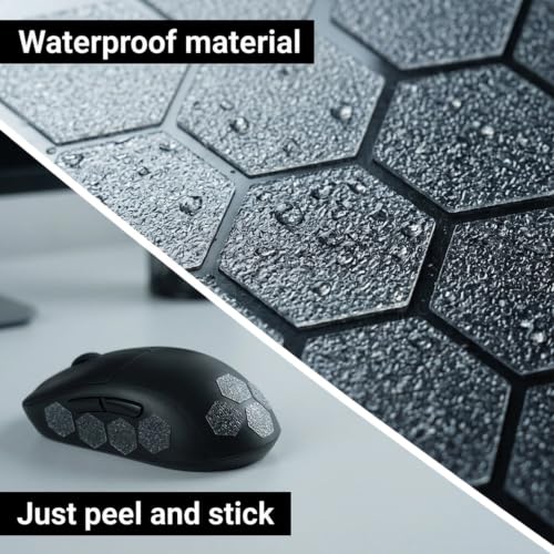 Image of ZORBES 4 Pack Universal Pre Cut Grip Tape Stickers with Adhesive Anti Slip PEVA Grips for Phones Keyboards Mice Game Controllers DIY Use Smooth Surfaces