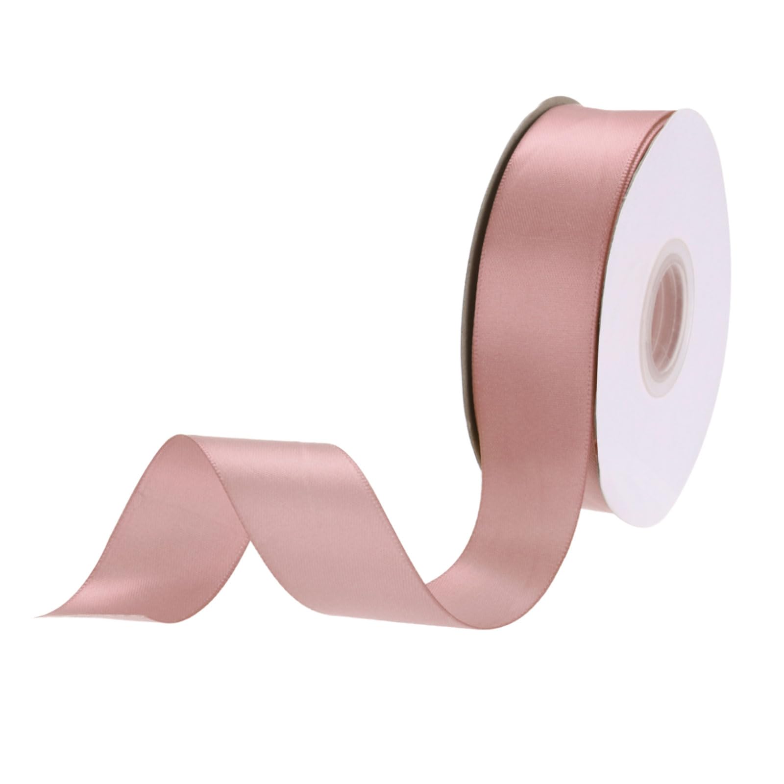 DMiotech 25mm Satin Ribbon 23m/75ft Thin Double Face Fabric Grosgrain Ribbon for Gift Wrapping Floral Hair Flower Bouquet Rose Pink