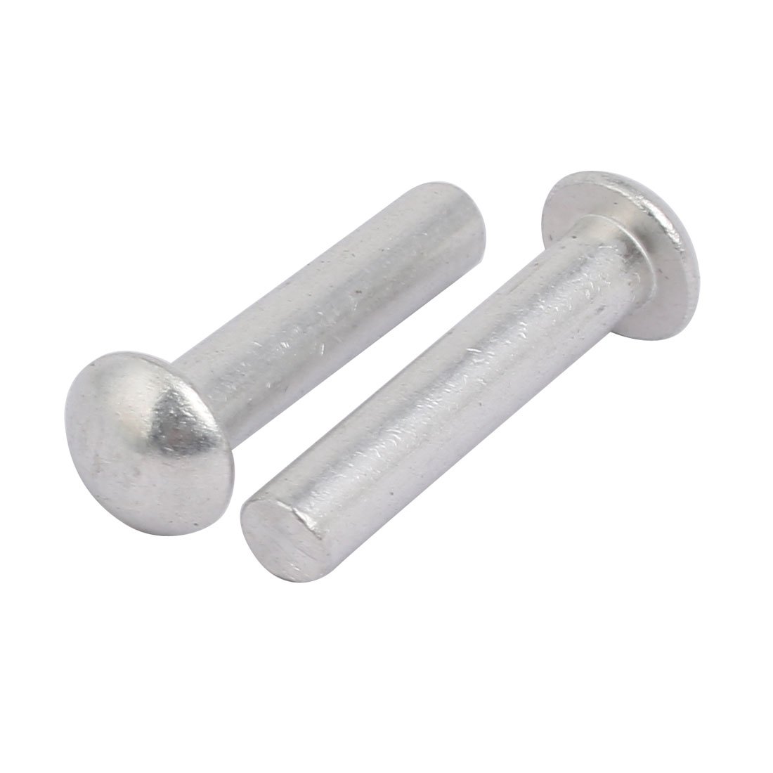 100 Rivets Solides Aluminium M6x12mm Tête Ronde - Uxcell - Pour Fixations - Neuf