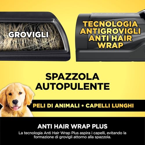 Shark Powerdetect Aspirapolvere, Duoclean Detect, Reverse Clean, Antigroviglio Plus, Leggero, Autonomia 70 Min, Bocchette Animali, Fessure, Multisuperficie, Flessibile, Portatile, Grigio IP1251EUT - 6