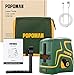Nivel Láser Verde 45m POPOMAN,USB Carga,120° Horizontal y Vertical,Líneas Cruzadas,para Diseño de...