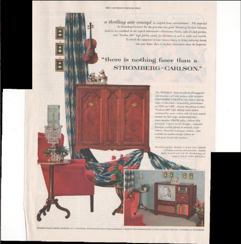 Stromberg-Carlson Television Radio Phonograph Combo 1953 Antique Advertisement