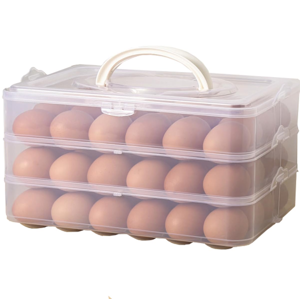 Bandeja de 72 huevos rellenos con tapa hermética para refrigerador