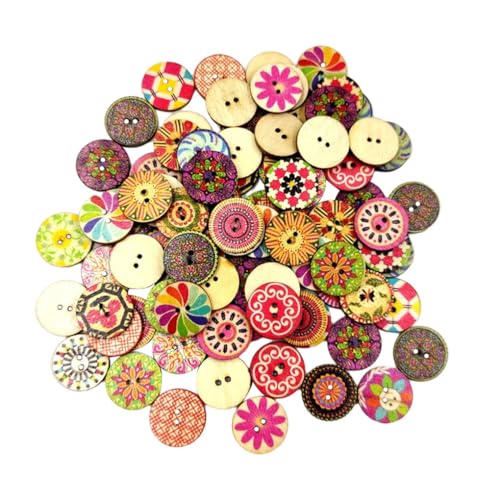 Zambuph 100 piezas de botones de Para madera mixtos agujeros en forma cuenco Scrapbooking suministros para el hogar botón para coser ropa 15/20x25mm