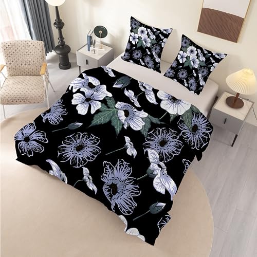 Housse de couette 2 personnes en microfibre thermorégulatrice douce 240x260 - 4