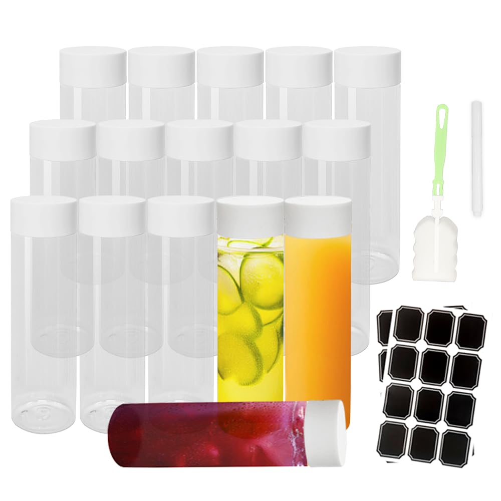 Bouteilles de jus réutilisables en plastique transparent avec bouchon hermétique 500 ml