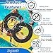 2 PCS 118 Inch Floating Water Mat Tether Cord, Foam Lake Mat Cord with 4 Carabiners, Multiple Adaptation for Water Toys, Floating Pads, Stable & Reliable
