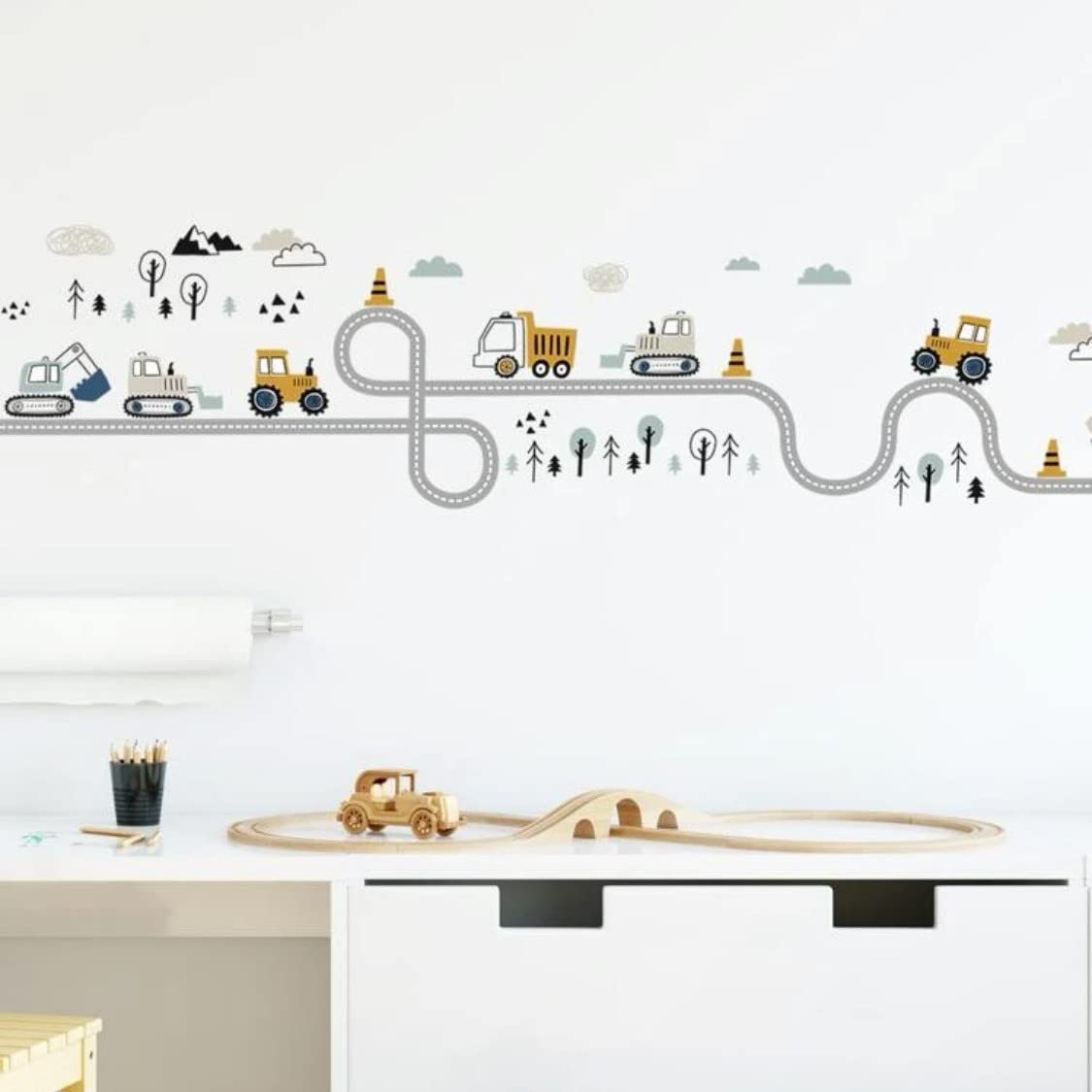 Cartoon Cars Wall Stickers Wall Decals Nursery Baby Children