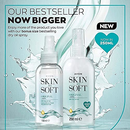 Avon Skin So Soft Original Dry Oil Spray BONUS Size Bottle 250 ml - Pack of 2 – vue 2