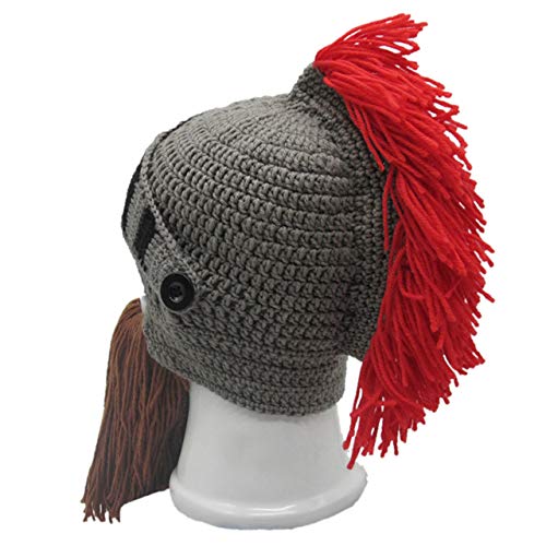 Faleto Wig Beard Hats Creative Original Funny Knit Hat Handmade Winter Beard Facemask Coffee #TOP2