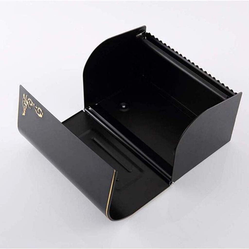 HLTYGWX Portarrollos de Papel higiénico de Montaje en Pared, Rollos de portarrollos de Papel higiénico Impermeables de Acero Inoxidable Adhesivo con Cubierta