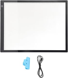 A3 LEDライトボックスグラフィックタブレット、USB電源付きアニメーショントレースパッド、定規ガイドと書類クランプ付きの超スリム8mmライトボード、ドローイング・スケッチ・デザイン用