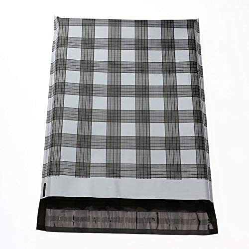 100pcs 25.5x37cm Sacchetti di corriere in plastica Black And White Grid Spedizionarie Buste in possesso di avvizioni Impermeabile Borsa espressa Buste per spedizioni (Color : 25.5x33cm x 4cm)