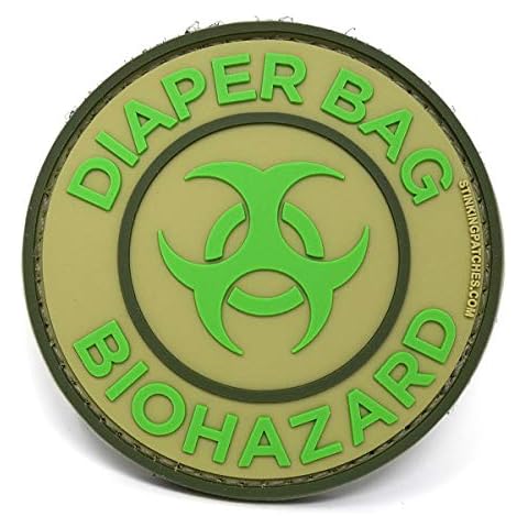 Tactical Diaper Bag Biohazard PVC Tactical Hook and Loop Patch | Funny and Practical Cover