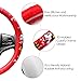 Silicone 3D Molded Design - Minnie Mickey Auto Car Steering Wheel Cover - Red - Universal Fit