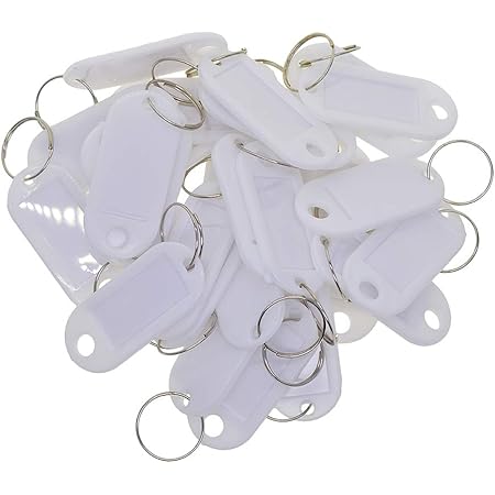 Amazon タグ キーホルダー 名札 キータグ 鍵タグ 名前タグ 書き込み 白いカード付き 全10色 約50個入 白 アニメ 萌えグッズ 通販