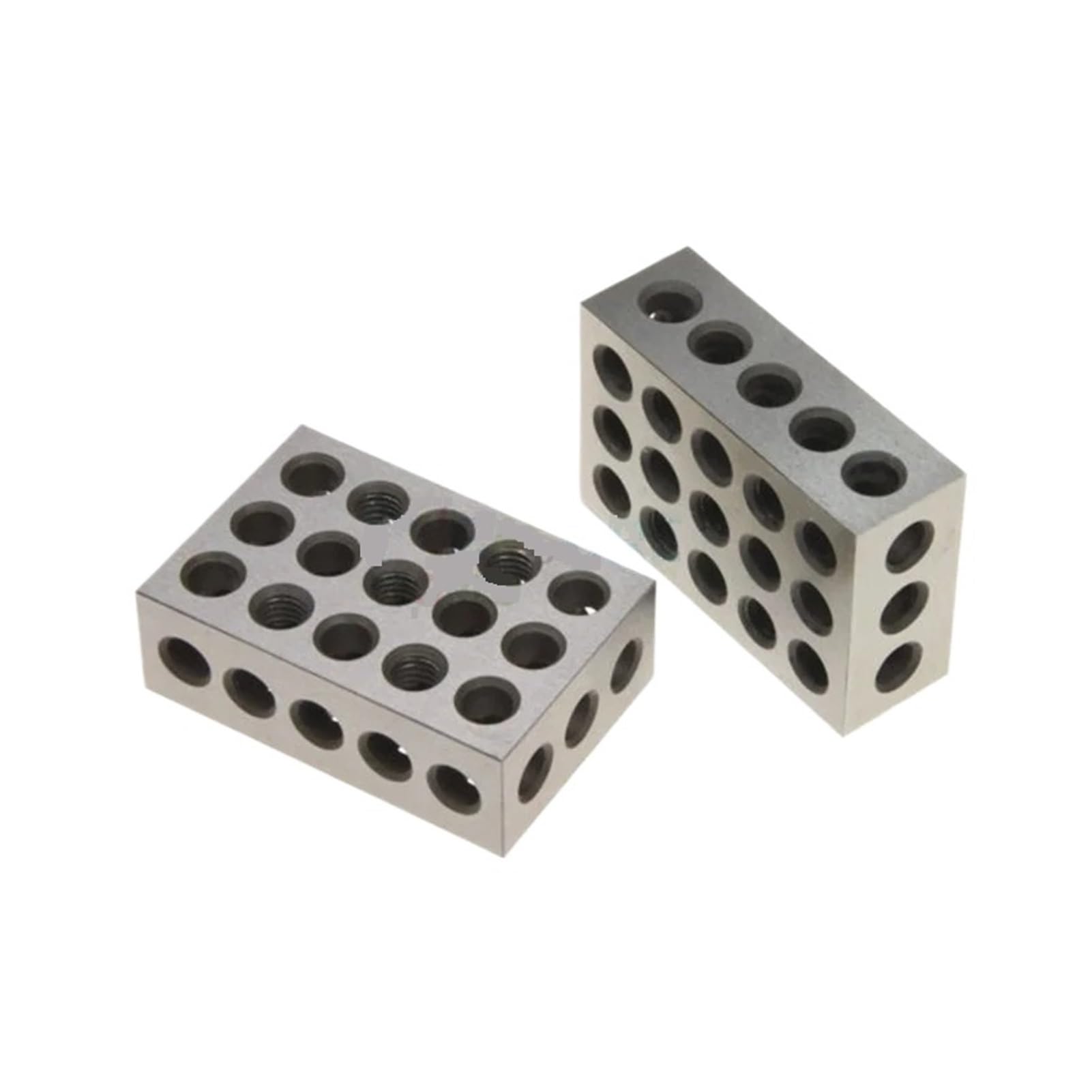 Bloques patrón paralelos Bloques de precisión de 23 agujeros de 25-50-75 mm, 1 par (2 piezas), juego de bloques de sujeción paralelos(1-2-3 inch)