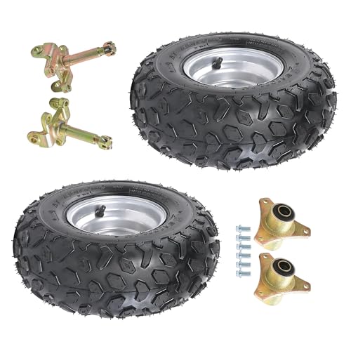 6" Go Kart Tires and Wheels Set, 145/70-6 Tubeless Tires