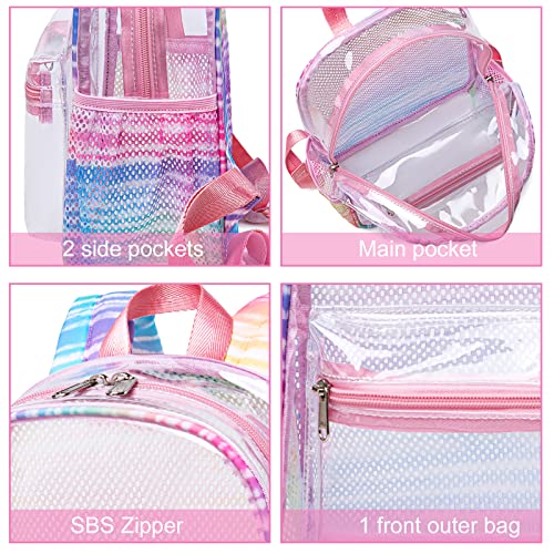Btoop Clear Mini Backpack Stadium Approved 12X6X12 For Kids Girls Small Transparent Backpacks Plastic See Through Bag Purse For Work Festival Security Travel #TOP7