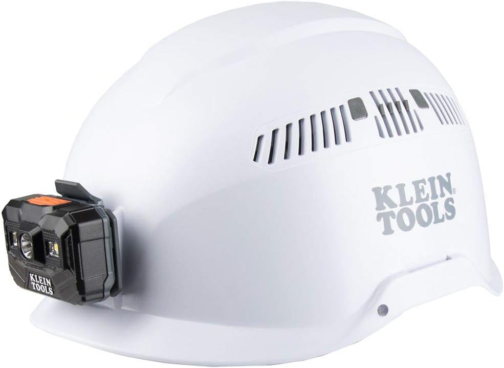 🔥 Crazy Deals Klein Tools 60150 Safety Helmet, Vented, Rechargeable Headlamp,Tested to Tough Industrial Hard Hat Safety Standards, White