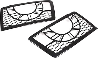 Headlight Guard; Textured Black Compatible with Land Rover Defender 110 2020 2021 2022 Signal Light Cover Guard Honeycomb Front Lamp Cover Blinker Guard Cover Trim for LR Defender 110 Accessories