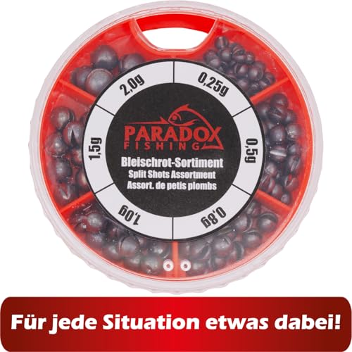 Paradox Fishing Bleischrot Angeln - Angelblei Blei Angelzubehör Angel Zubehör Schrotblei - Posen Angeln